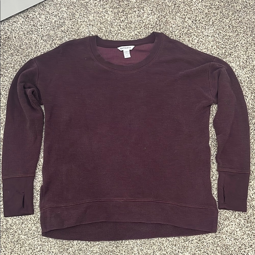 Athleta Women's Burgundy Crew Neck Sweater